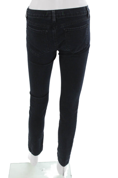 J Brand Women Skinny Ankle Jeans Dark Blue Mid Rise Button Size 26