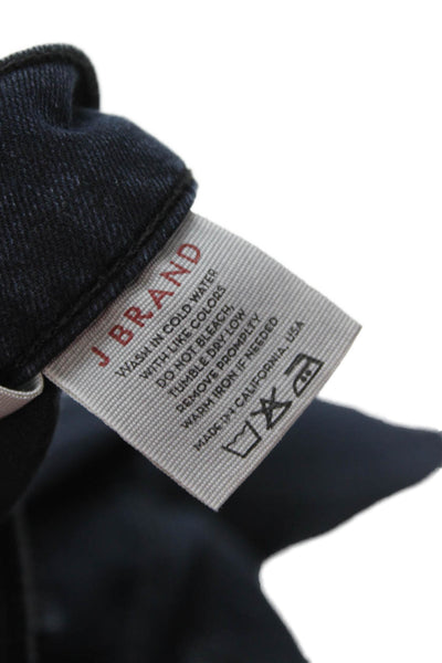 J Brand Women Skinny Ankle Jeans Dark Blue Mid Rise Button Size 26