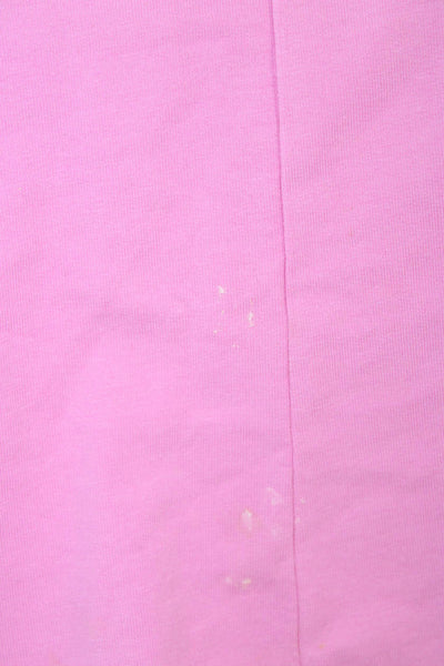 Open Edit Womens Cropped Pink Long Sleeve T-Shirt Crew Neck Size S