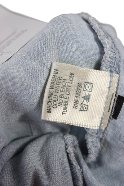 Bella Dahl Women Collared Sleeveless Button-Up Tank Top Light Blue Size M