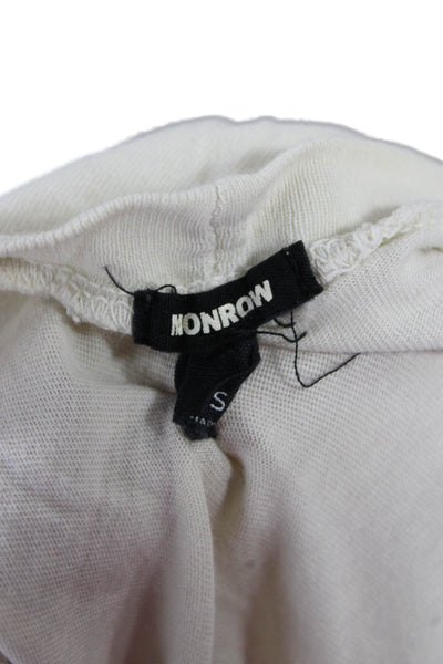 Monrow Unisex Beige 100% Cotton Crew Neck Short Sleeve T-Shirt Grunge Size S