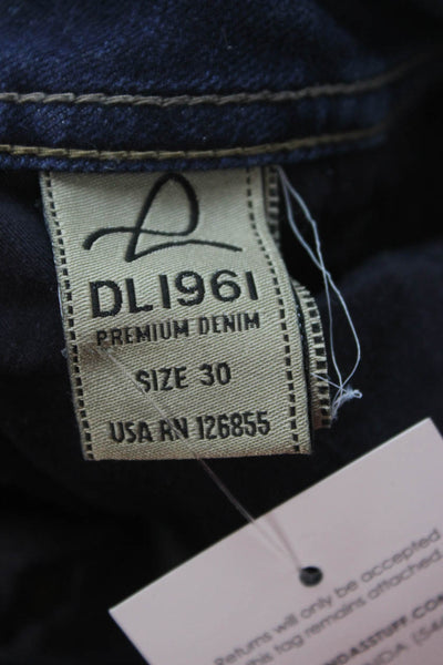 DL1961 Women Dark Blue Skinny Straight Jeans Mid Rise Size 30