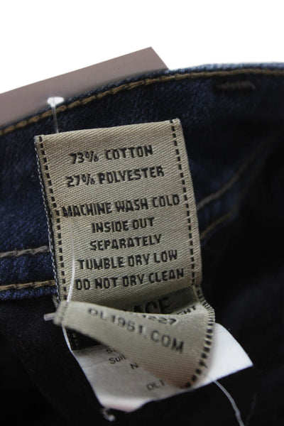 DL1961 Women Dark Blue Skinny Straight Jeans Mid Rise Size 30
