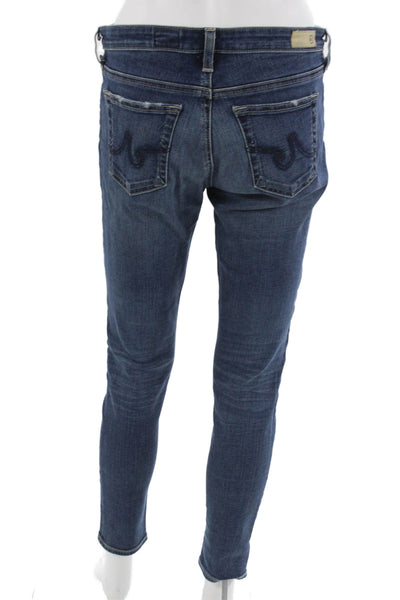 AG Adriano Goldschmied Womens Ankle Skinny Jeans Dark Blue Size 29
