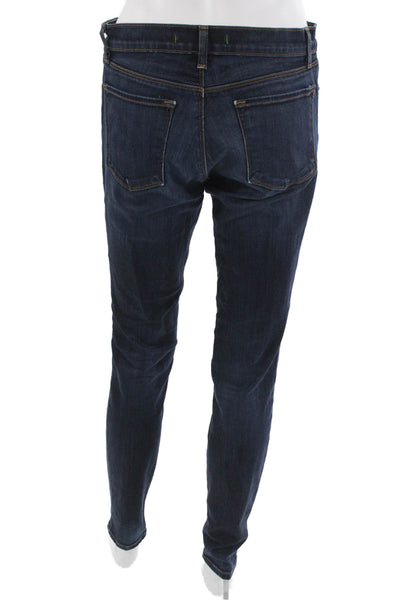 J Brand Women Skinny Dark Blue Jeans Button Mid Rise Size 29