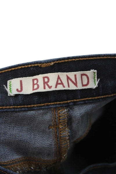 J Brand Women Skinny Dark Blue Jeans Button Mid Rise Size 29