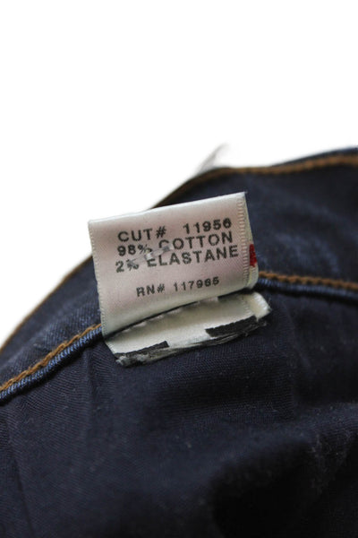 J Brand Women Skinny Dark Blue Jeans Button Mid Rise Size 29