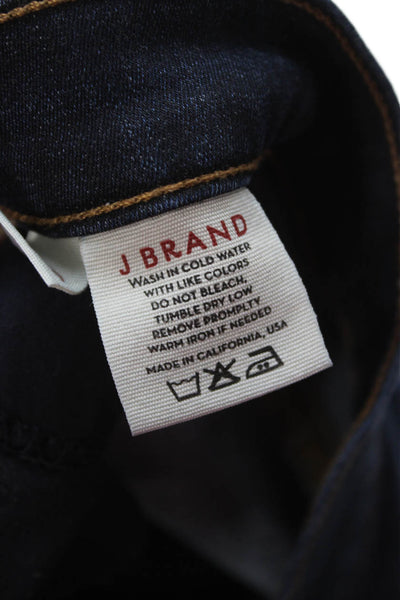 J Brand Women Skinny Dark Blue Jeans Button Mid Rise Size 29