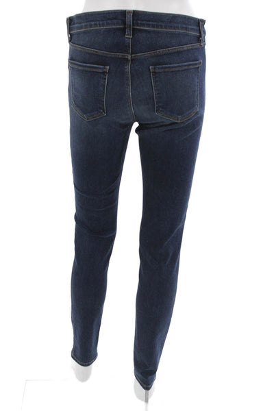 J Brand Womens Skinny Jeans Dark Blue Maternity Mid Rise Size 27