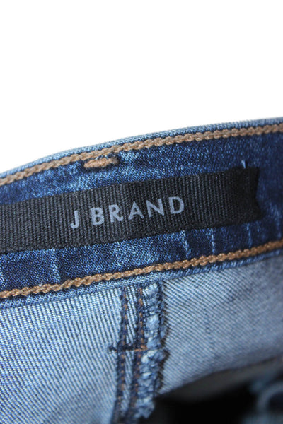 J Brand Womens Skinny Jeans Dark Blue Maternity Mid Rise Size 27