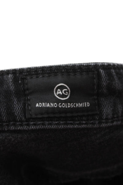 AG Adriano Goldschmied Women Black Ankle Skinny Jeans Size 28