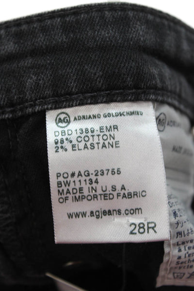 AG Adriano Goldschmied Women Black Ankle Skinny Jeans Size 28