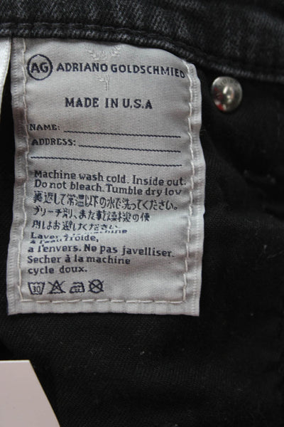 AG Adriano Goldschmied Women Black Ankle Skinny Jeans Size 28