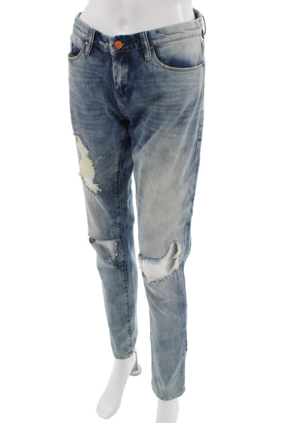 Blank NYC Unisex Straight Tapered Light Blue Jeans Size 28