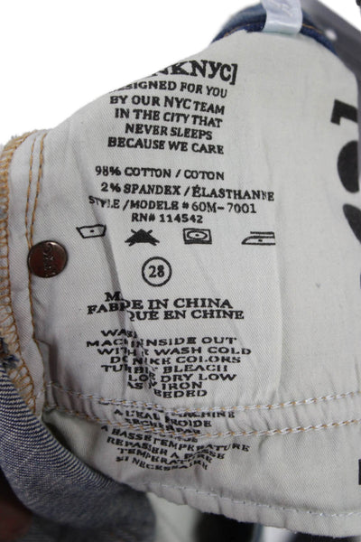 Blank NYC Unisex Straight Tapered Light Blue Jeans Size 28