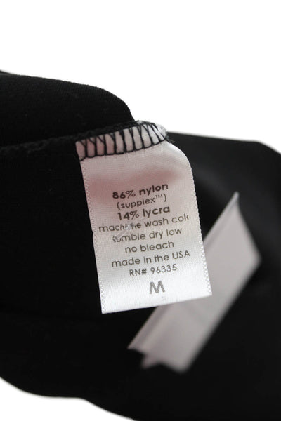 Susana Monaco Women Shift T-Shirt Dress Black Crew Neck Short Sleeve Size M