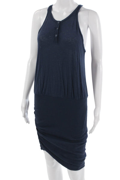 Stateside Womens Tank Dress Dark Blue Sleeveless Knee Length Size M