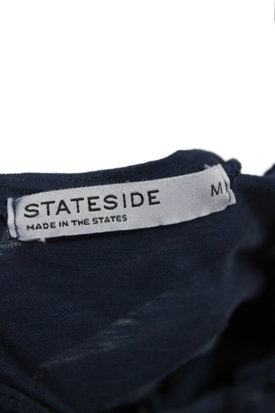 Stateside Womens Tank Dress Dark Blue Sleeveless Knee Length Size M