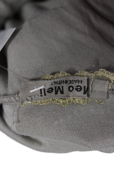 Meo Meli Womens Maxi Peasant Skirt Gray 70% Seta 30% Viscosa Size S