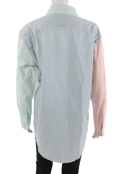 Solid & Striped Unisex Button-Down Light Blue Striped Long Sleeve Size S