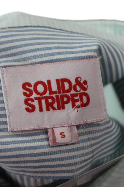 Solid & Striped Unisex Button-Down Light Blue Striped Long Sleeve Size S