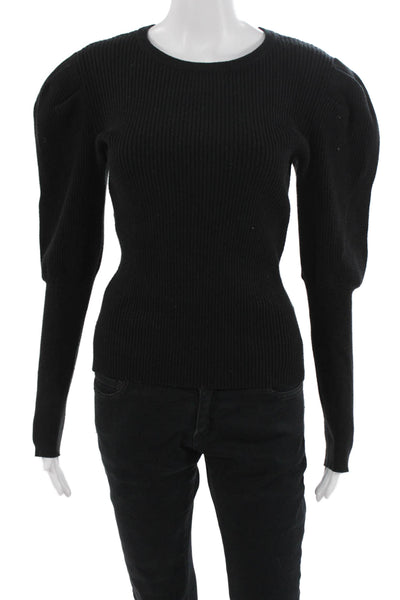 Jonathan Simkhai Unisex Pullover Sweater Black Crew Neck Long Sleeve Size S