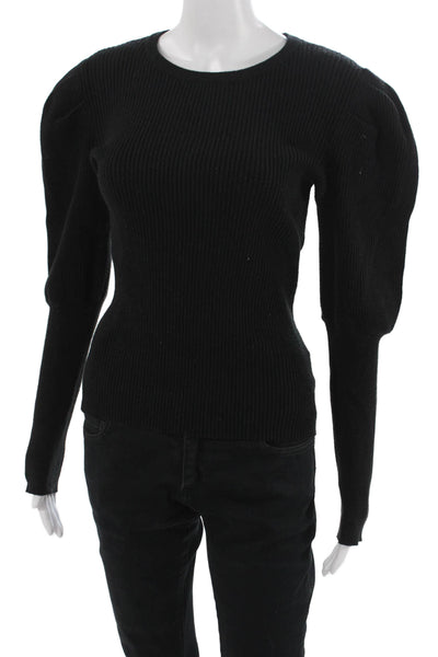 Jonathan Simkhai Unisex Pullover Sweater Black Crew Neck Long Sleeve Size S