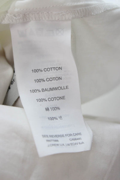 Thomas Mason For J Crew Women White V-Neck Sleeveless Blouse Size 2
