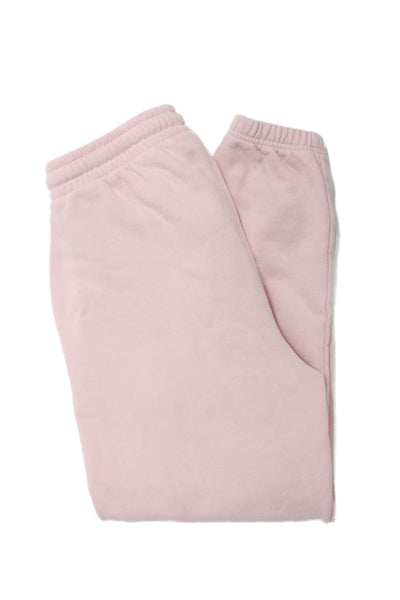 Off White Childrens Girls Pull On High Rise Sweatpants Pink Cotton Size 12