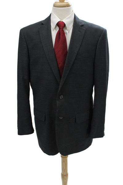 Alberto Cardinali Mens Dark Gray Classic Suit Jacket Collared Size 46