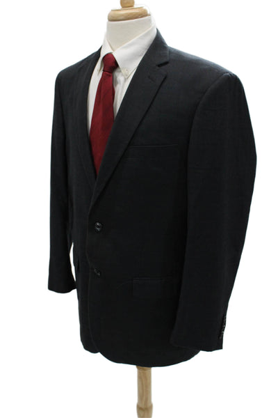 Alberto Cardinali Mens Dark Gray Classic Suit Jacket Collared Size 46