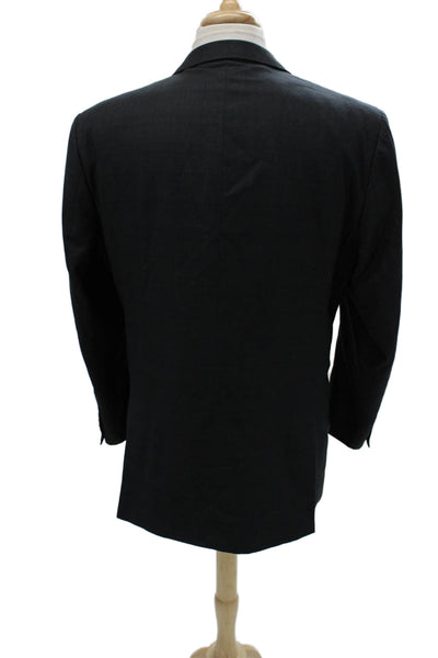 Alberto Cardinali Mens Dark Gray Classic Suit Jacket Collared Size 46