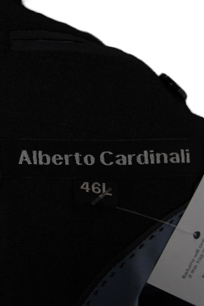 Alberto Cardinali Mens Dark Gray Classic Suit Jacket Collared Size 46