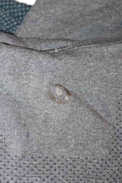 Lululemon Mens Gray Long Sleeve Crew Neck Nylon Blend T-Shirt Size M