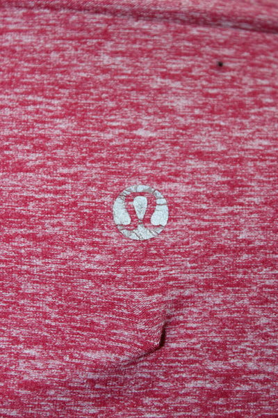 Lululemon Mens Band T-Shirt Red Long Sleeve Round Neck Nylon Blend Size M