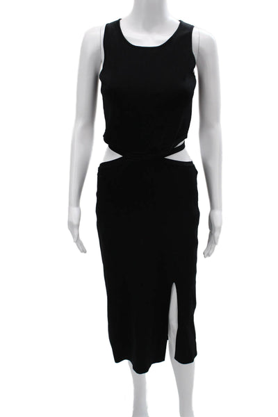 Lucy Paris Women Bodycon Tank Dress Black Sleeveless Round Neck Size M