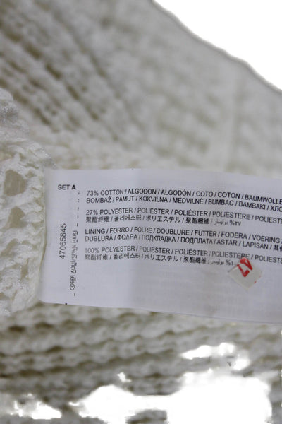 MNG Womens Sweater Dress White Long Sleeve Size 6