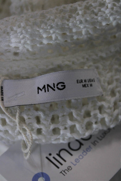 MNG Womens Sweater Dress White Long Sleeve Size 6