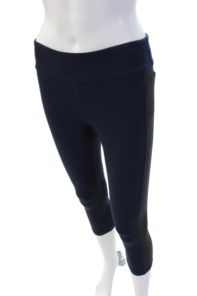 Tory Sport Womens Capri Leggings Dark Blue Sports Polyester Size S