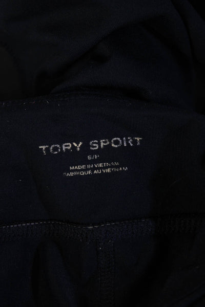Tory Sport Womens Capri Leggings Dark Blue Sports Polyester Size S