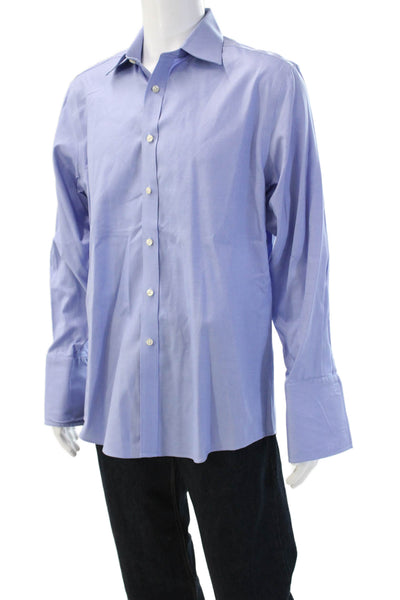 Charles Tyrwhitt Mens Point Spread Dress Shirt Light Blue Cotton Size 16.5