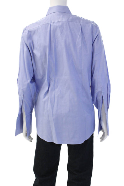 Charles Tyrwhitt Mens Point Spread Dress Shirt Light Blue Cotton Size 16.5