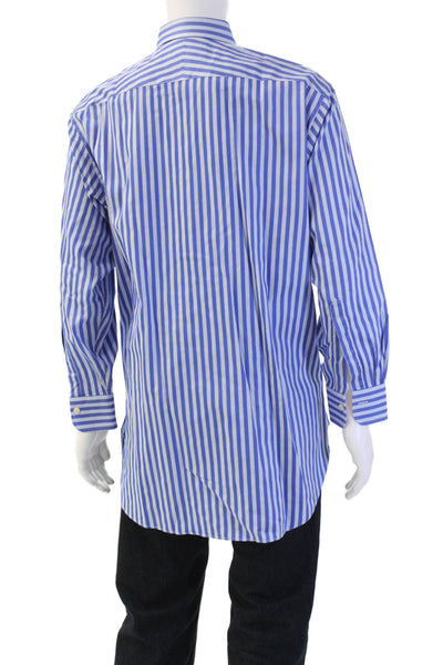 Charles Tyrwhitt Men's Blue Striped Point Dress Shirt Big & Tall Size 16.5