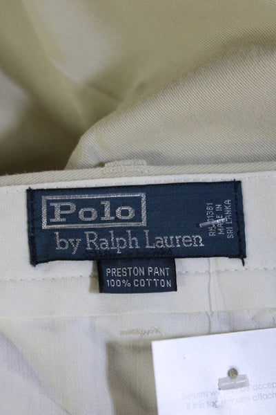 Polo Ralph Lauren Men Beige Cotton Chinos Size 36