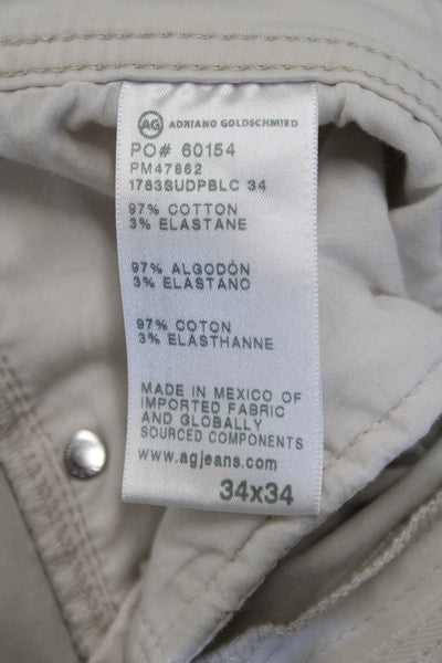 AG Adriano Goldschmied Mens Chinos Beige Size 34
