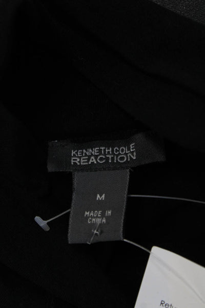 Kenneth Cole Reaction Women Black Mock Neck Long Sleeve Basic Top Size M