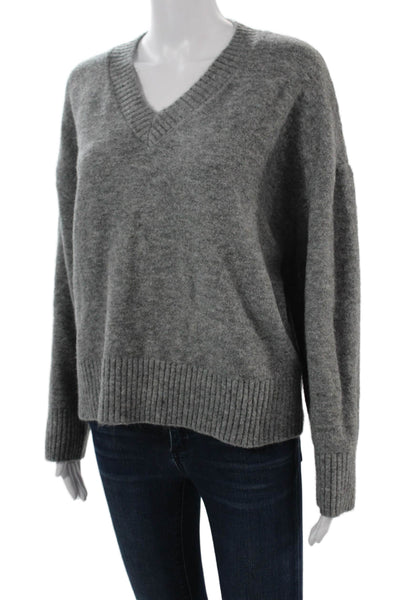 Zara Unisex Gray V-Neck Pullover Sweater Size M