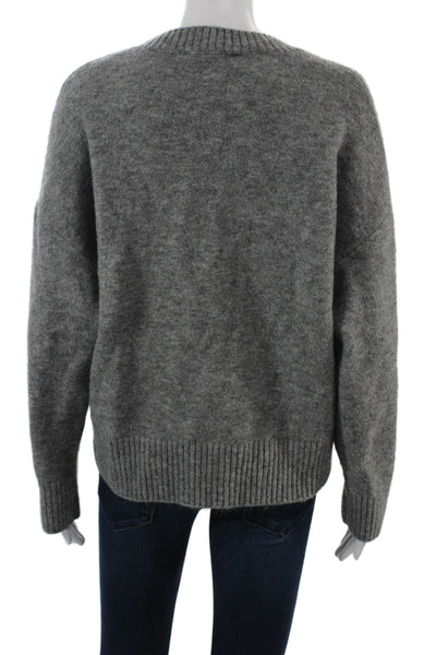 Zara Unisex Gray V-Neck Pullover Sweater Size M