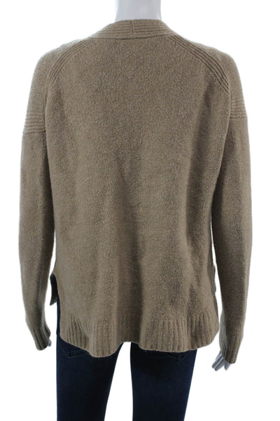J Crew Unisex Cardigan Beige V-Neck Button Merino Alpaca Sweater Size XS