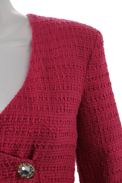 Zara Women Pink V-Neck Polyester Blazer Long Sleeve Size XS
